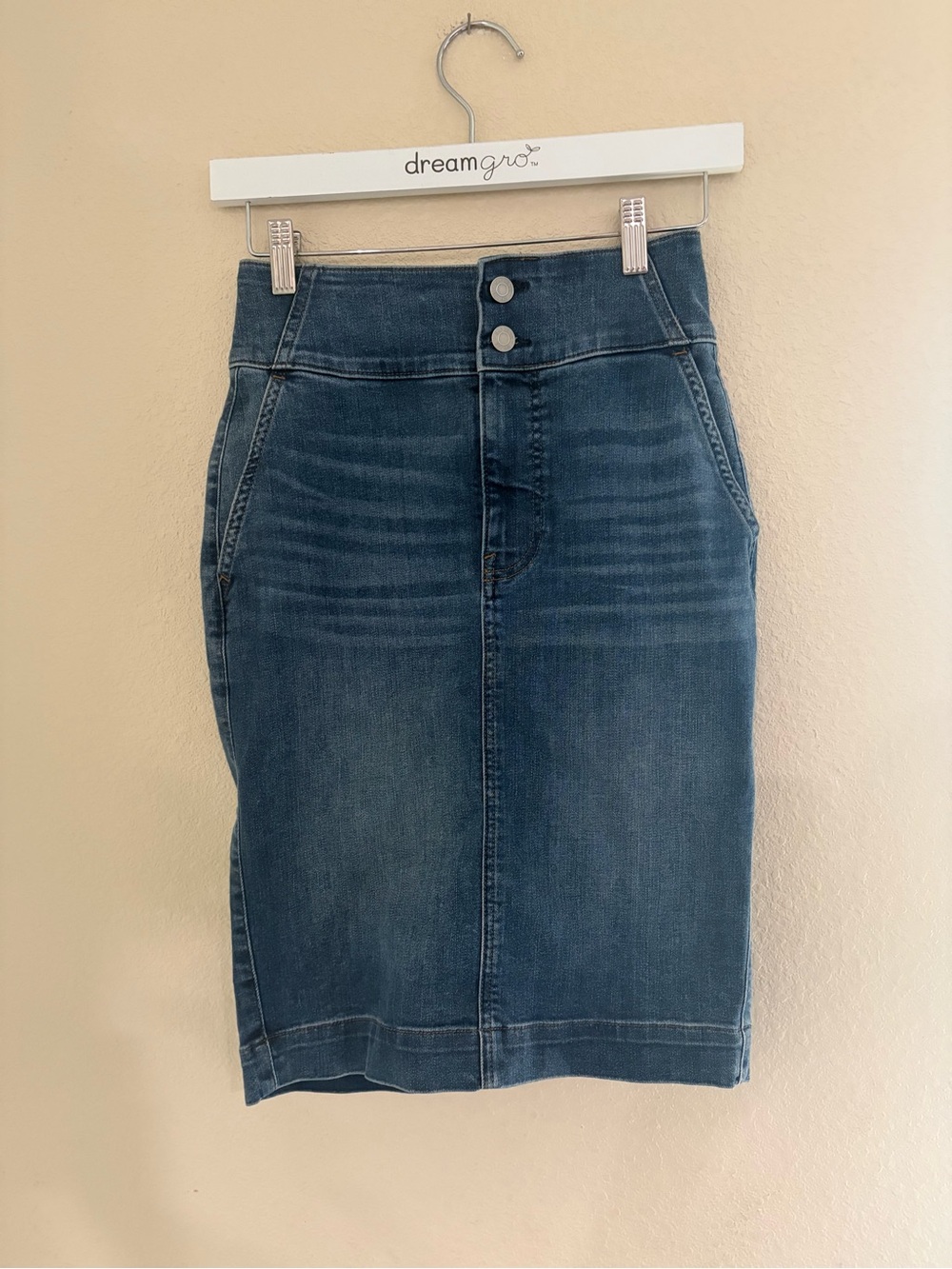 GAP Dark Blue High-Waist Denim Pencil Skirt